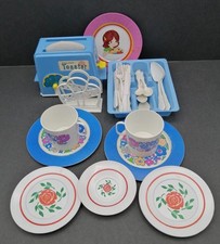 Vintage Play Kitchen Toys Kiddy Matic Toaster  Kitchen Accessories Set of 11