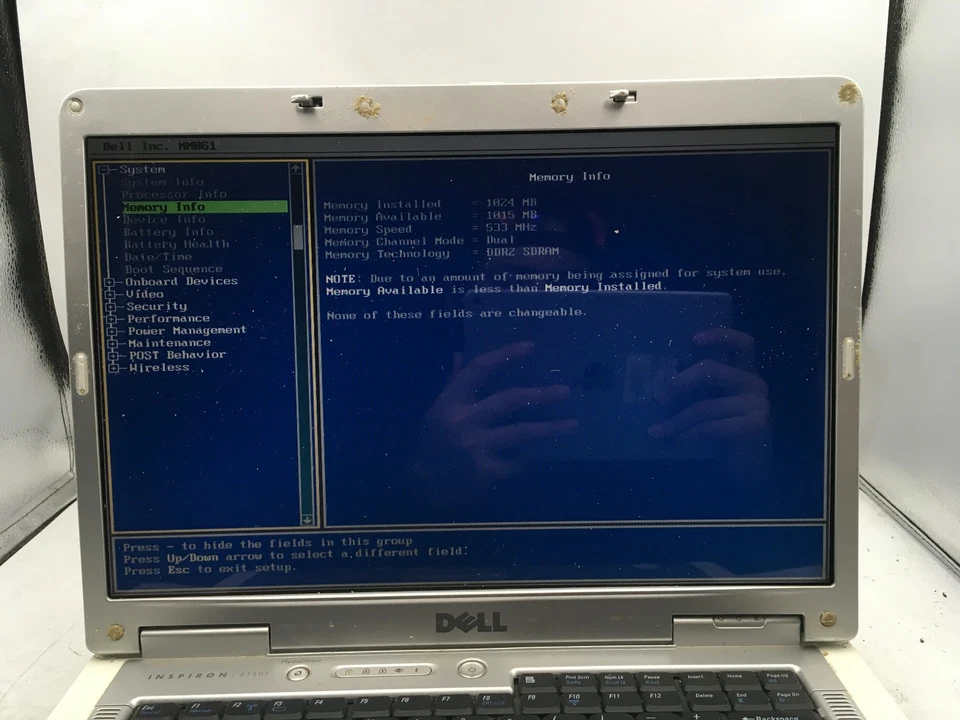 DELL INSPIRON E1505 - BOOTS TO BIOS - INTEL CORE DUO - 1GB RAM - READ DESCRIP-BB - Image 2 of 4