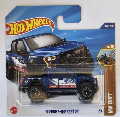 HOT WHEELS 2025 '17 FORD F-150 RAPTOR, BLUE, SHORT CARD FREE BOXED SHIPPING 