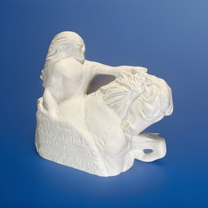 Chalkware Crazy Horse Memorial Korczak Ziolkowski 1/1200 Scale Sculpture Vintage