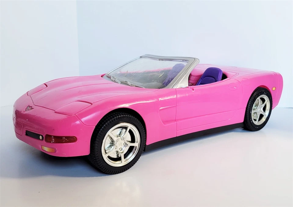 Barbie RC Corvette 2001 convertible coche rosa Mattel - sin control remoto - no probado Foto 2 de 4