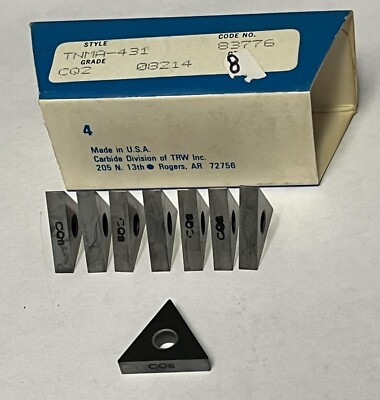 TNMA-431 GRADE CQ-2 WENDT-SONIS CARBIDE INSERTS, NEW, 8 INSERTS/LOT