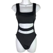 Women's Swimsuit 1-piece Black Size Medium
