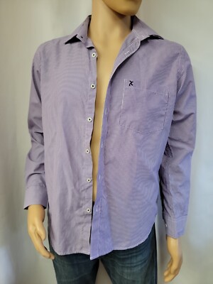 The Privilege Club Slim fit Mens Purple Gingham Check Shirt 40cms $799#WM1 