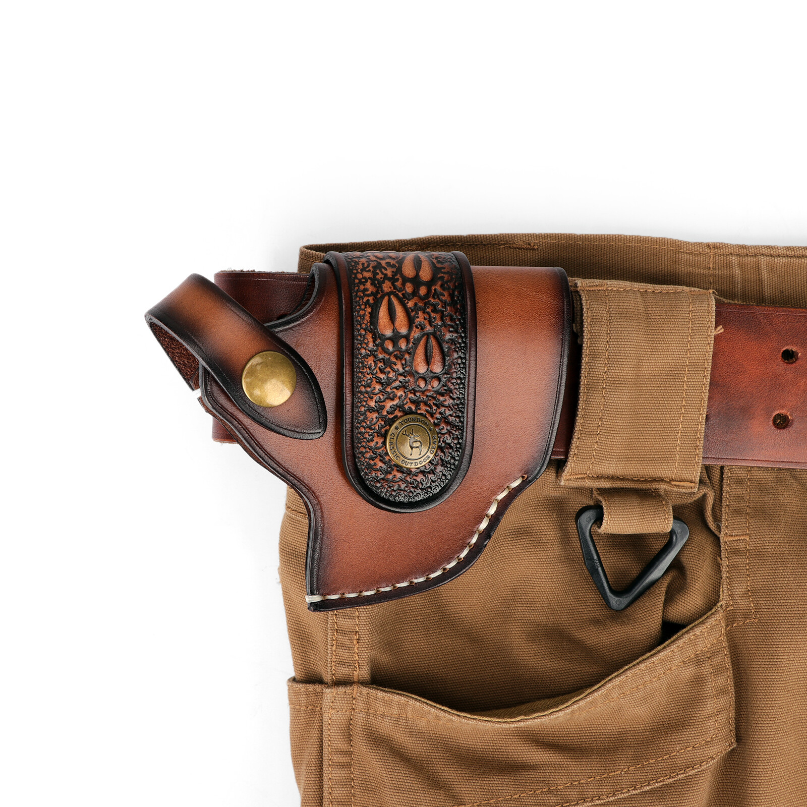 TOURBON Leather Handgun Holster Belt Bond Arms Derringer Barrel Case(Need Trim)