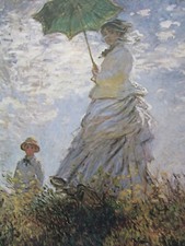 vintage Claude Monet Woman with a Parasol Print National Gallery of Art DC 53072