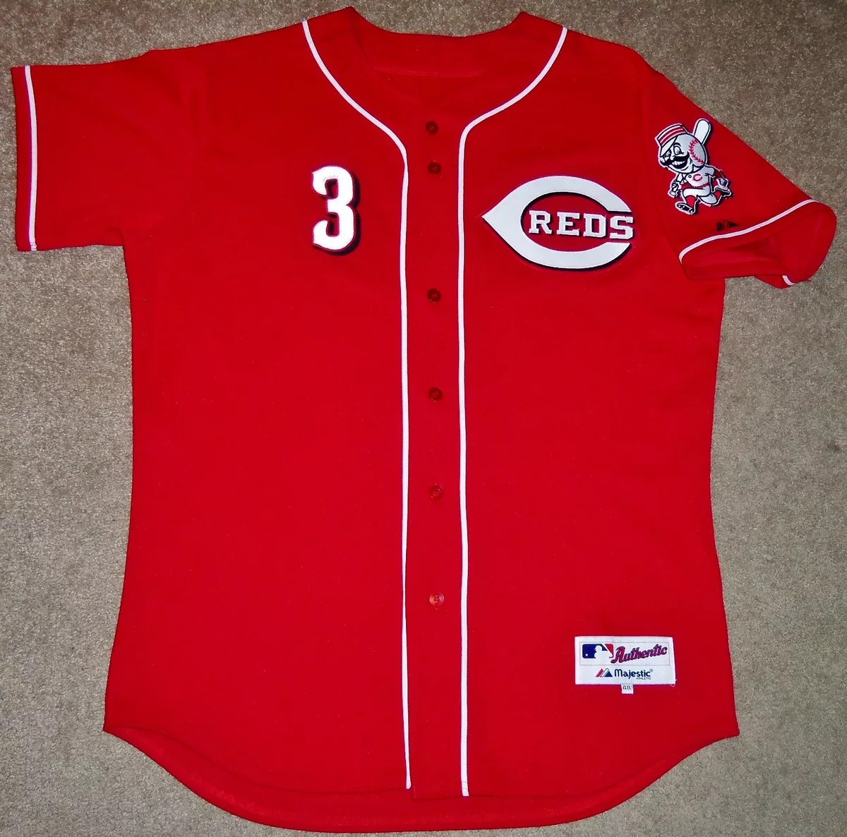 Authentic Majestic, 44 LARGE CINCINNATI REDS KEN GRIFFEY JR. ON FIELD Jersey