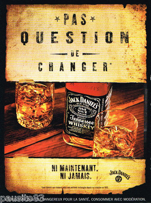 WERBUNG WERBUNG 075 2001 JACK DANIEL'S alter TENESSEE WHISKEY