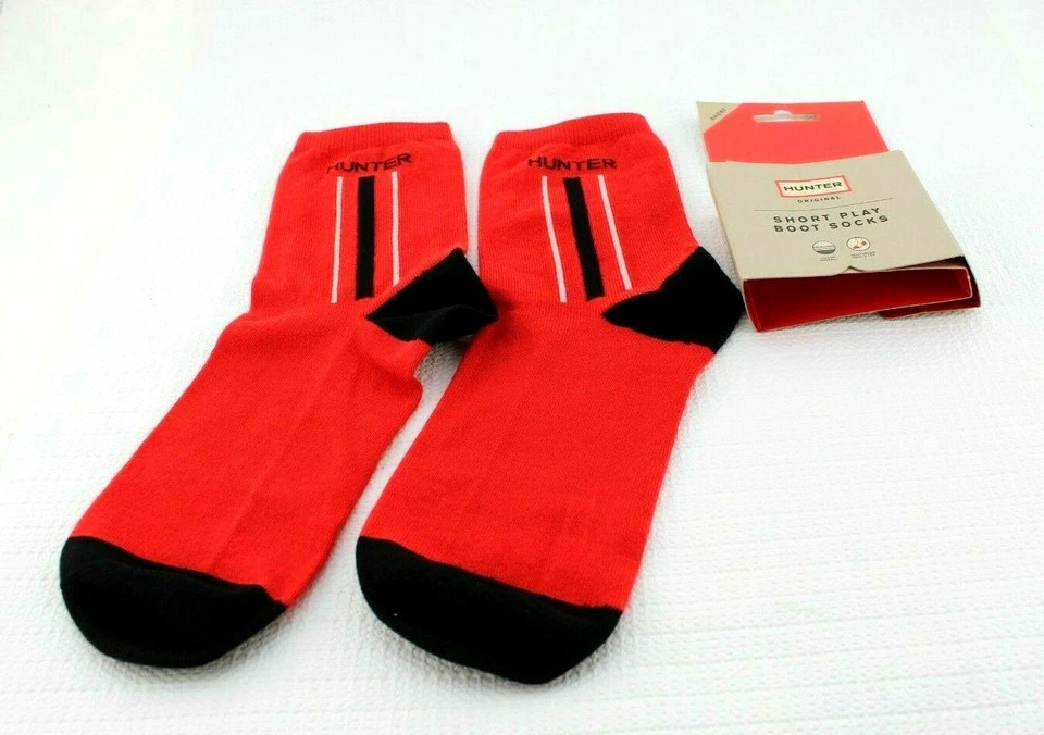 Calcetines HUNTER Short Play Talla LG/XL (7-11) Color Rojo/Negro Bota de Lluvia Forro Foto 3 de 4