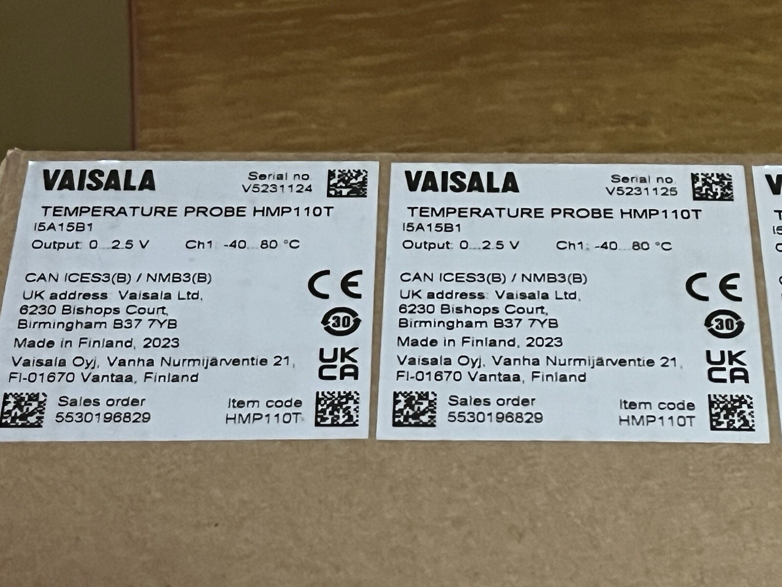 New Box Of 5 VAISALA Humidity & Temperature Probe HMP110T (659)