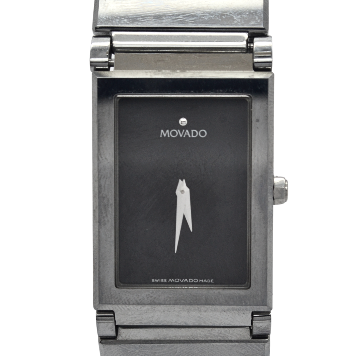 Movado Valor Tungsten Carbide Stainless Steel Black Dial 23mm