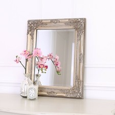 42x53cm Small Champagne Colour Finish Wall Mirror - French Baroque Chic Style