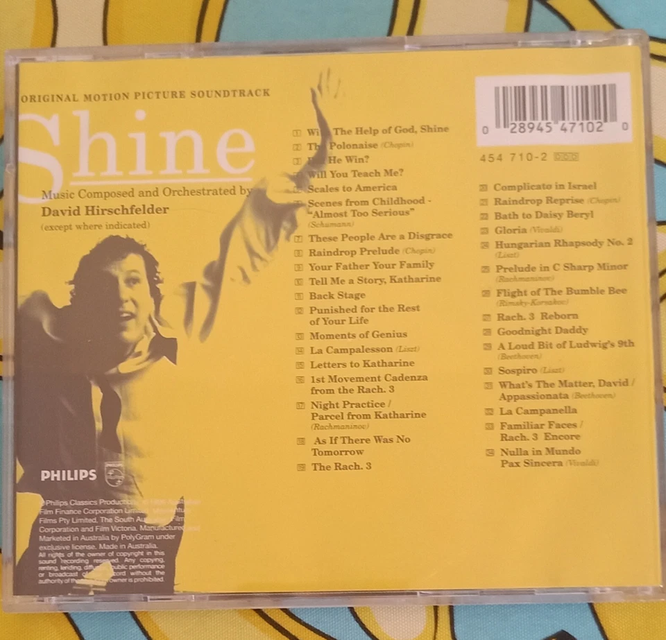 CD de banda sonora original de película Shine Foto 2 de 4