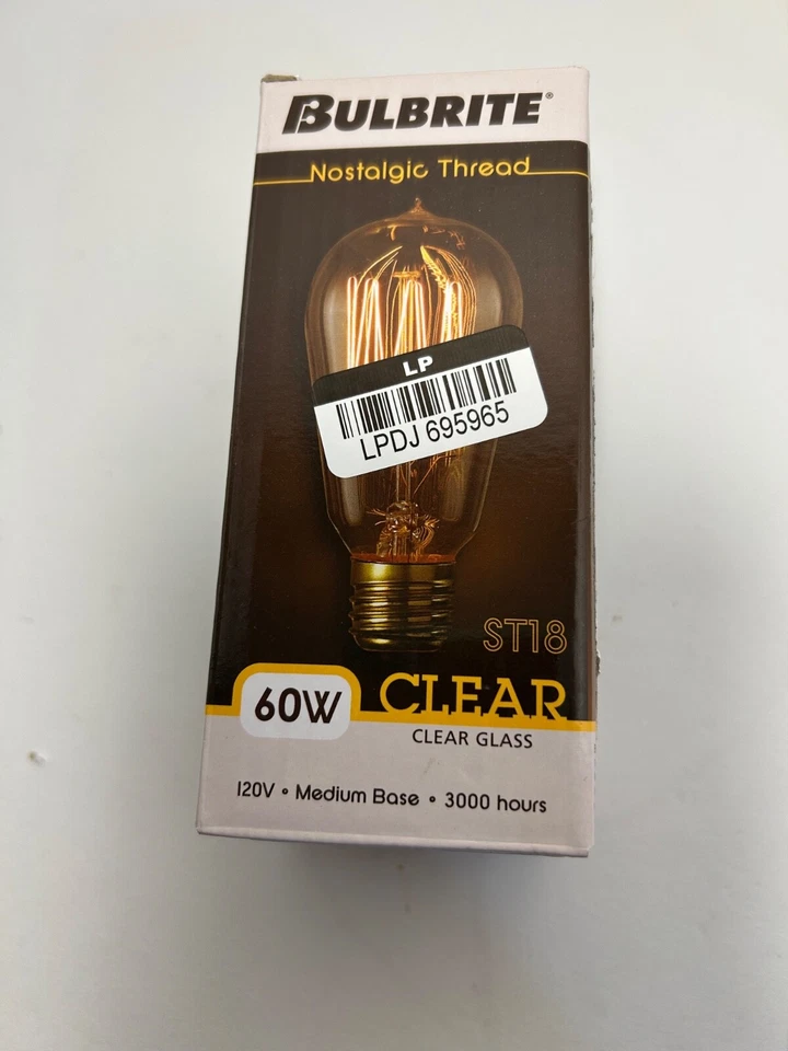 Bulbrite nostalgic thread hairpin Edison style light bulb 60W clear - Image 4 of 4