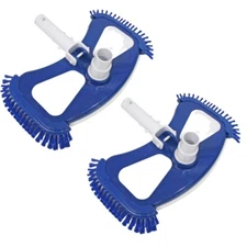 2x Mainstays 14.4in Pool Vacuum Head with Rotated Nozzle and Blue PP Bristles