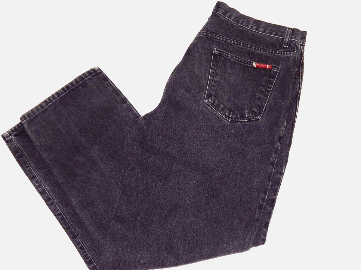 Vintage GUESS JEANS USA red tag denim jeans-38, black fade