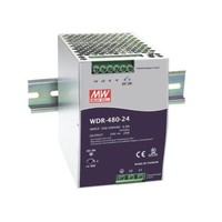 Meanwell WDR-480-24, Dc Ac Hutschienen-Netzteil, Din, 480W 24V 20A