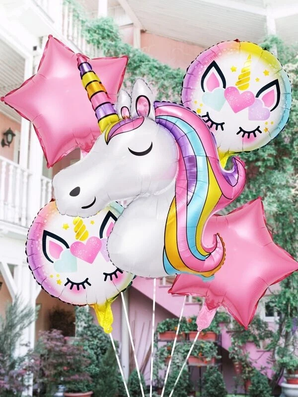 5 palloncini unicorno, palloncini unicorno, compleanno unicorno, festa unicorni - Immagine 3 di 3