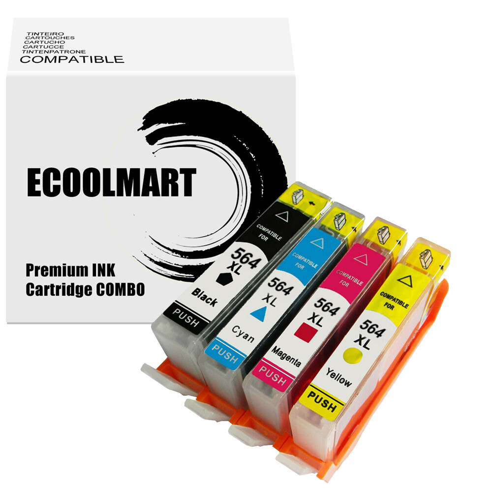 4PK Ink Cartridge replace for HP 564 XL Deskjet 3070A 3522 3526 Officejet 4620