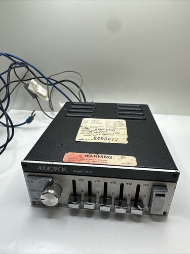 Vintage AVX by AUDIOVOX  AMP-550A Graphic Equalizer Amplifier Untested