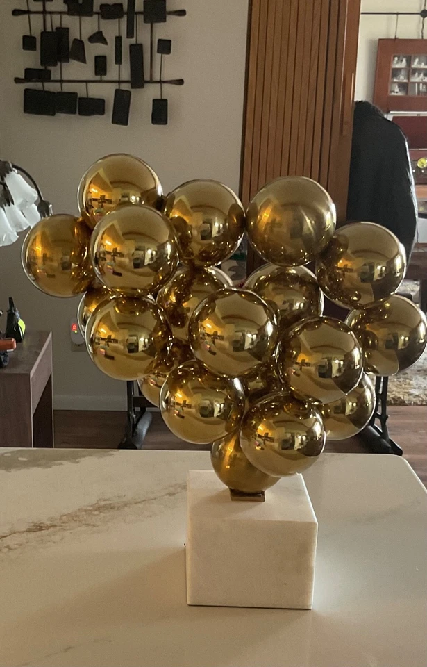 Escultura abstracta Global Spheres, pieza moderna contemporánea, venta al por menor $499 Foto 2 de 4