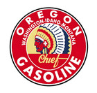Fits Vintage Oregon Chief Gasoline Gas Pump Motor Oil Car Truck Sticker Decal