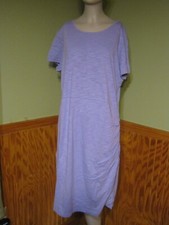 Women's  Pullover Jumper Dress Purple 100% Cotton Size 2XL NWOT