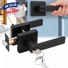 Internal Door Handle Entry Privacy Bathroom Bedroom Door Lever Lock Set W/Keys