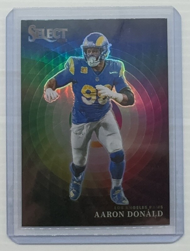 2022 Panini Select Aaron Donald Color Wheel Prizm SP #CW-13 Los Angeles Rams