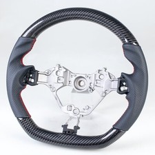 Volante in pelle fondo piatto carbonio per Toyota 86 Subaru BRZ 2017-2021