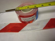 3M BRZ983L RED SILVER Reflective Diagonal Stripe Conspicuity Tape 1-1/2" x 25'
