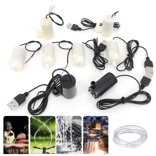 Bomba de agua pequeña USB 5V DC bomba de fuente micro sumergible motor sin escobillas - Imagen 3 de 24
