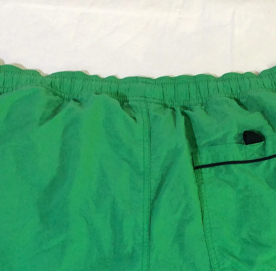 Chaps 泳裤男式 2XL 绿色短裤 Baggies 抽绳网眼衬里口袋 — 第 3/4 张图片