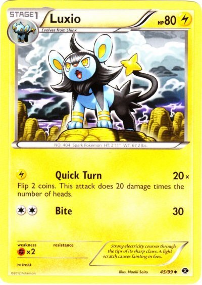 Luxio - 45/99 - Uncommon NM, English Pokemon Next Destinies
