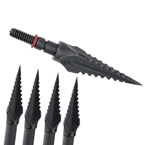 125 Grain Carbon Steel Archery Hunting Broadheads Screw-in Arrow Tips Points - Bild 4 von 17