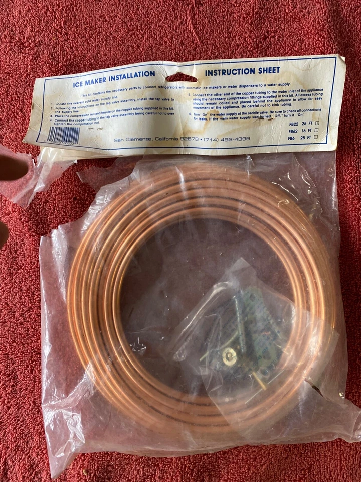 Kit de instalación de máquina de hielo NDA distribuidores mayoristas bobina de cobre 25 pies Foto 3 de 4