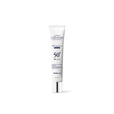 WELLDERMA Sapphire Collagen Moist Sun Block SPF50+ PA++++ 45g, Koreanische Kosmetik