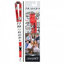 Friends TV Show Reversible Lanyard with Breakaway Clip and ID Holder White