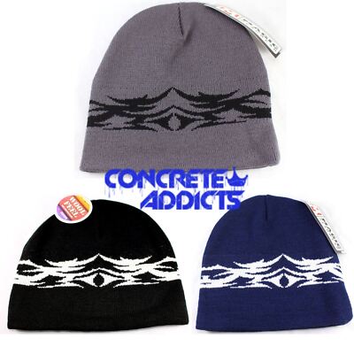 マジック Magic Headwear WOOL FEEL Charcoal Navy Blue Black Tribal Beanie