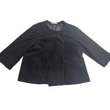 Vintage Harve Benard Women Wool Blend with Cashmere Black Blazer Jacket Size 12