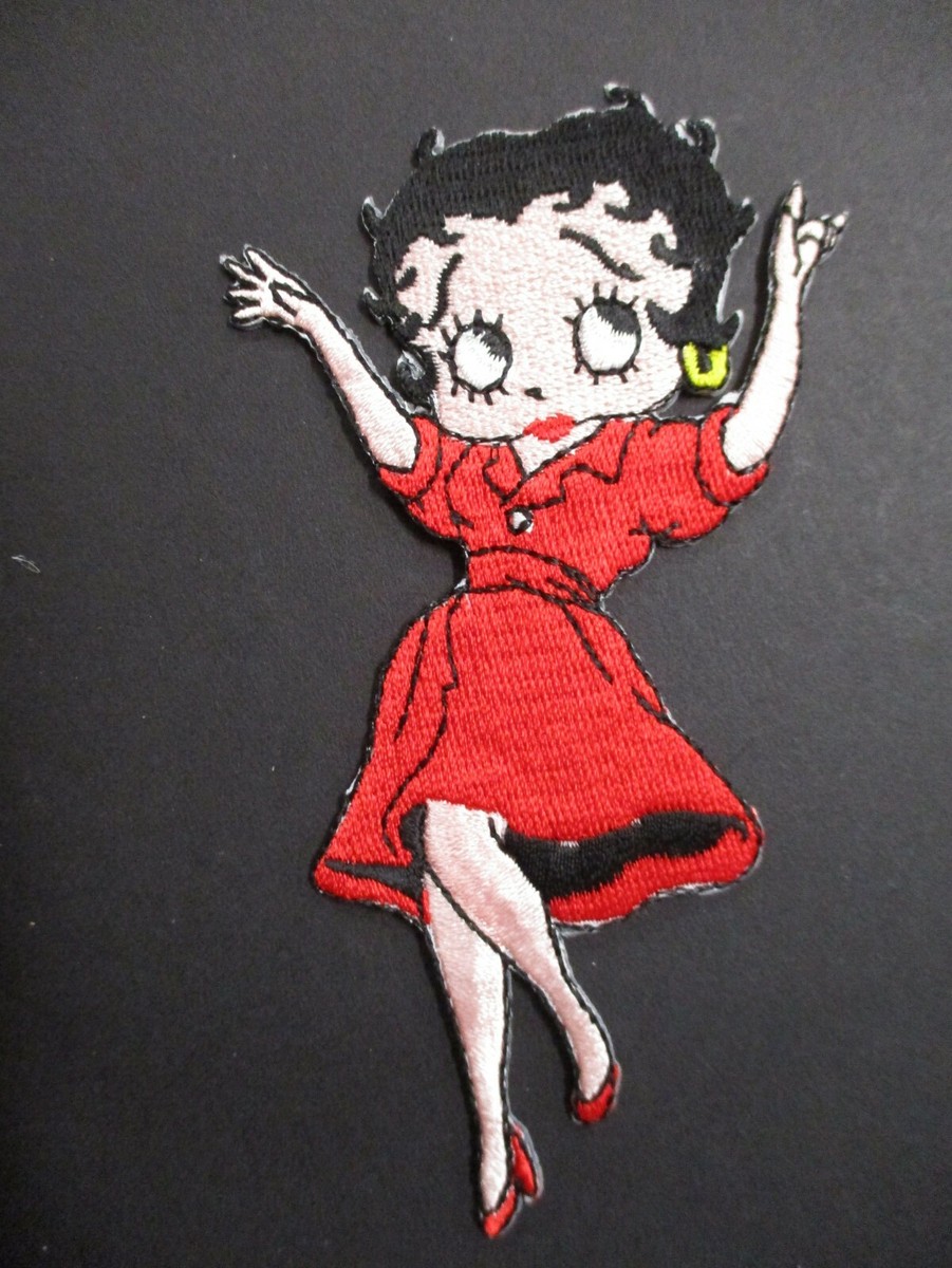 Betty Boop in Red Dress Dancing Patch Size 2.5 x 4.75 inches