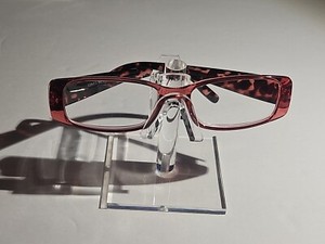 Jones New York JNR005-JPEP clear red pre-owned+2.50 reading eyeglasses 53-17-140