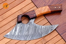 CUSTOM HANDMADE FORGED DAMASCUS STEEL ULU KNIFE CHEF KNIFE KITCHEN KNIFE 2697