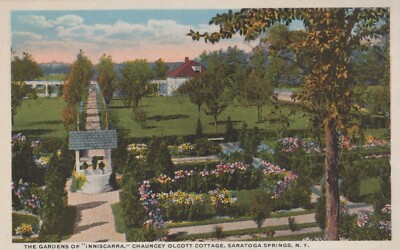 Gardens Of Inniscarra Chauncey Olcott Cottage NY Vintage White Border Post Card