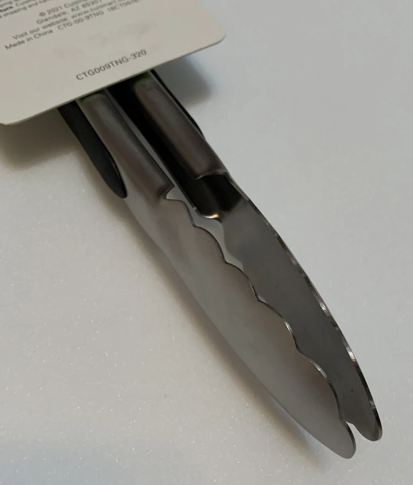 Cuisinart 9" Pinzas Acero Inoxidable Agarre Suave Manijas Bloqueo Tirador Pestaña Sellada Nuevo Foto 3 de 4