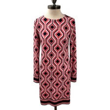 Career Classic Designer Geometric Michael Michael Kors Shift Dress XS Stretch