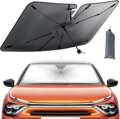 Car Windshield Sunshade Umbrella - UV Block, Foldable, 52"x31" for Sedan/SUV