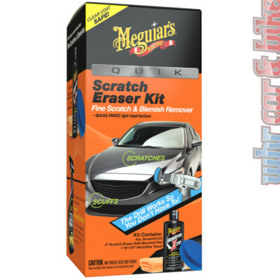 Meguiars Quick Scratch Eraser Kit Kratzerentfernungsset + Bohrmaschinenaufsatz