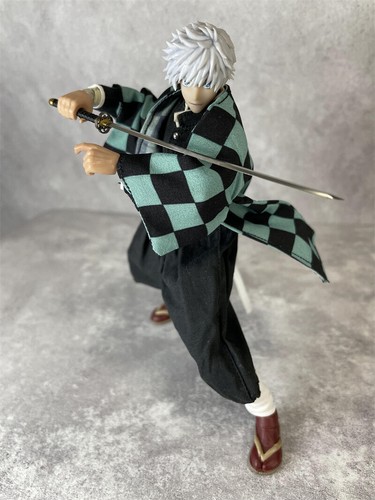 1/12 Demon Slayer Kamado Tanjirou Custome Set Top Pants For 6in Figure Statue - Picture 4 of 5
