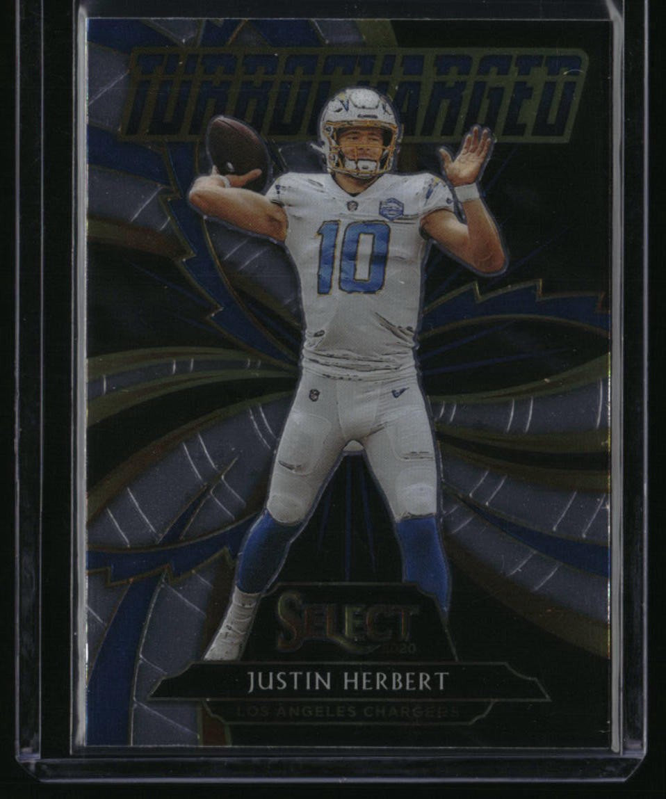 2020 Panini Select Justin Herbert #T24 Turbocharged Los Angeles Chargers